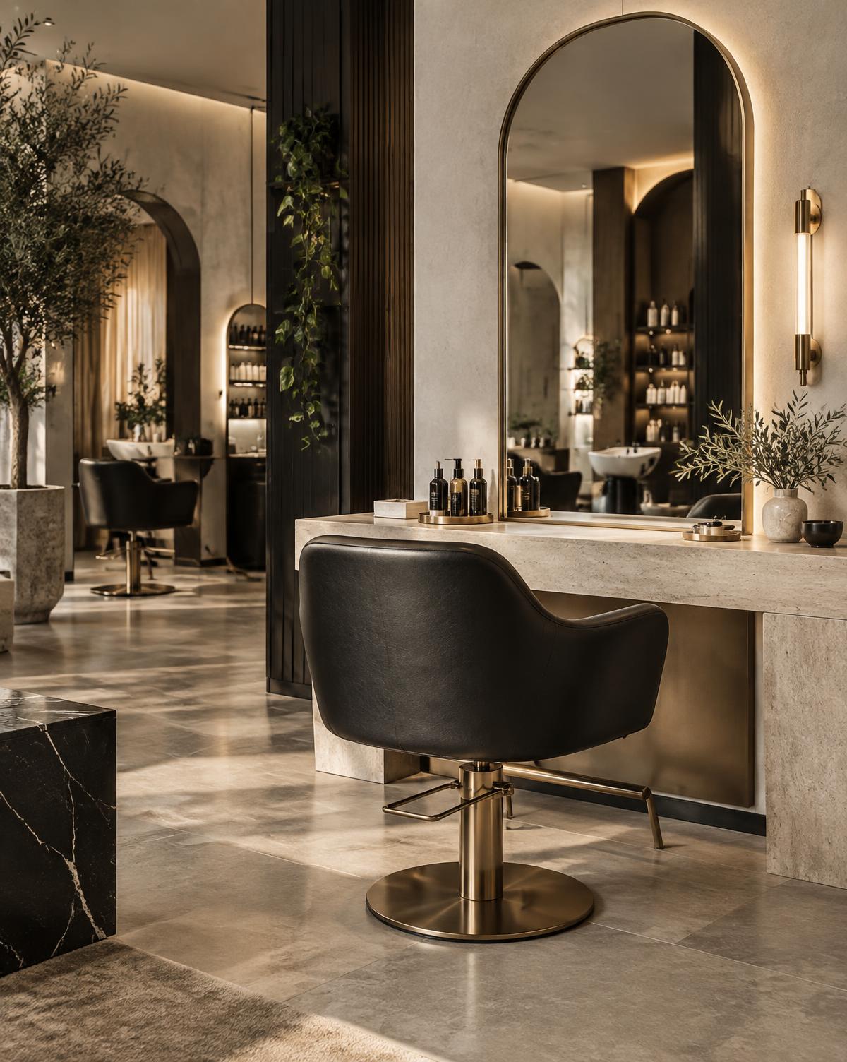 Postazione elegante di un salone moderno
